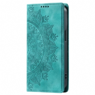 Flip Cover Samsung Galaxy S24 FE Effet Daim Mandala