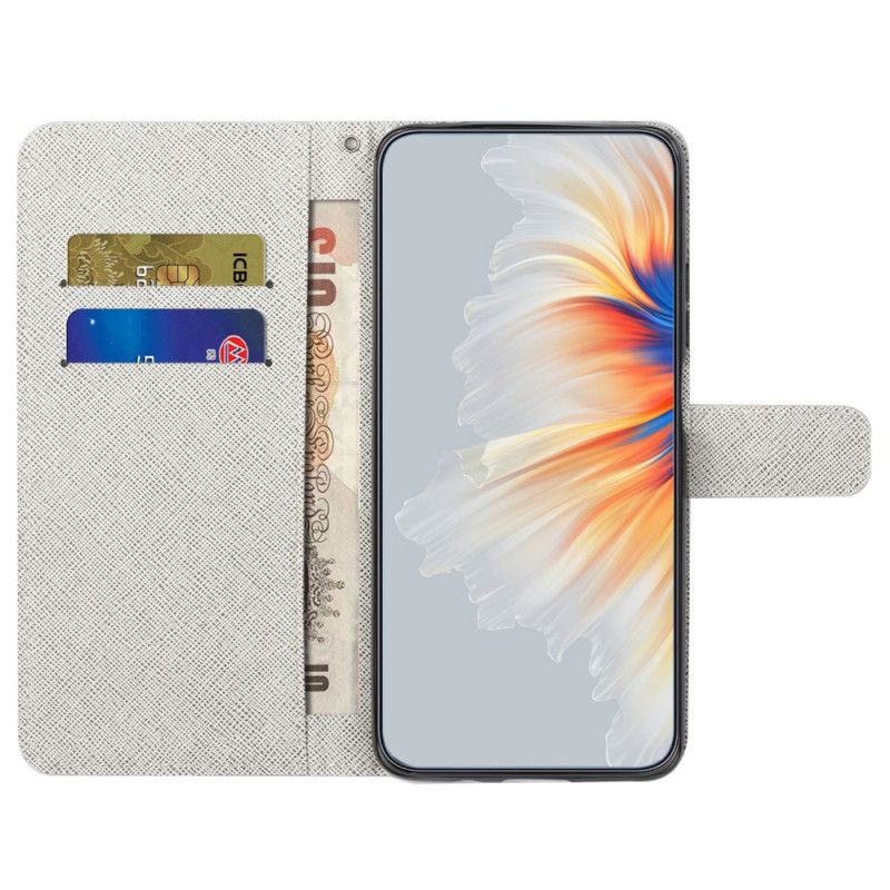 Housse Samsung Galaxy S24 FE Fleurs et Papillons Bleus à Lanière