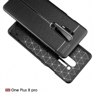 Coque OnePlus 8 Pro Gel Finition Simili Cuir