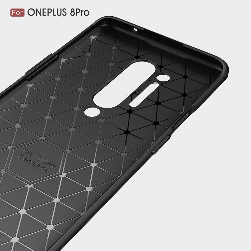 Coque OnePlus 8 Pro Janice en Gel Brossé Carbone