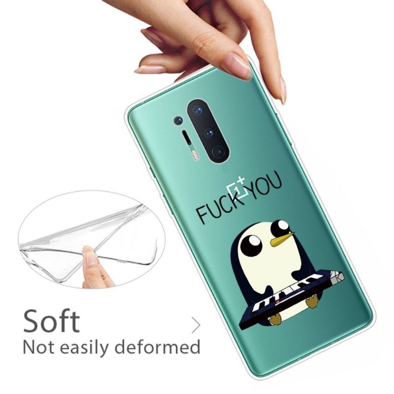 Coque OnePlus 8 Pro Pingouin Piano "FUCK YOU"