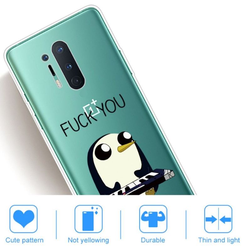 Coque OnePlus 8 Pro Pingouin Piano "FUCK YOU"