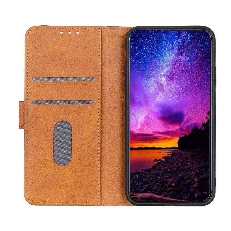 Housse OnePlus 8 Pro effet cuir grainée porte cartes fonction support