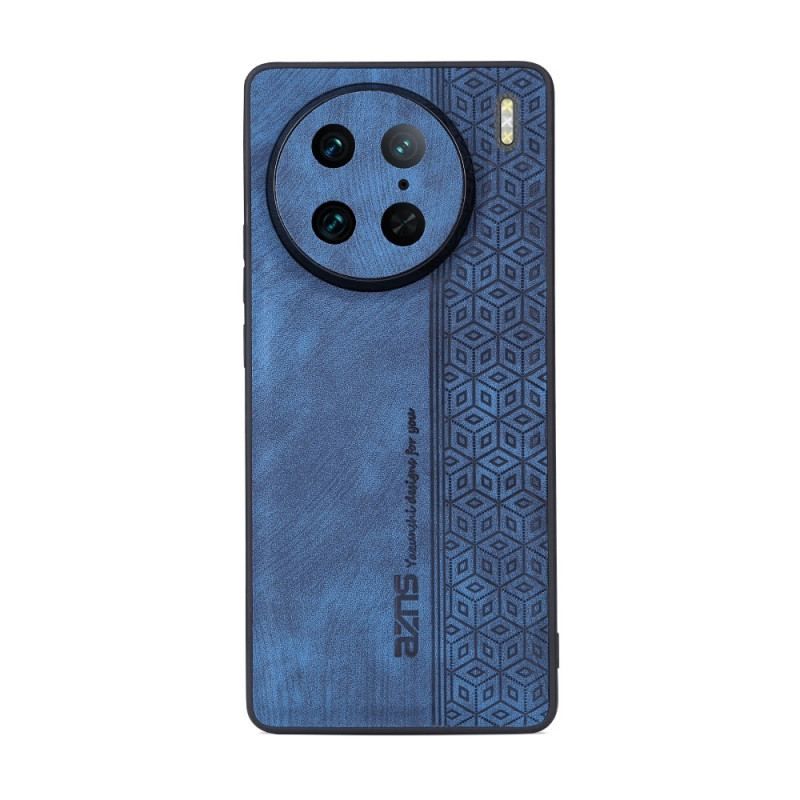 Coque Vivo X90 Pro Effet Cuir AZNS