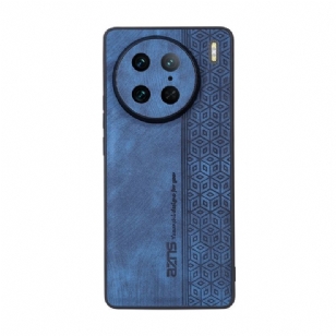 Coque Vivo X90 Pro Effet Cuir AZNS