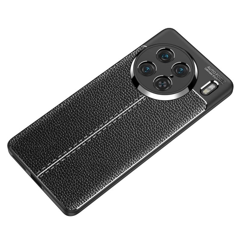 Coque Vivo X90 Pro Effet Cuir Litchi Double Line