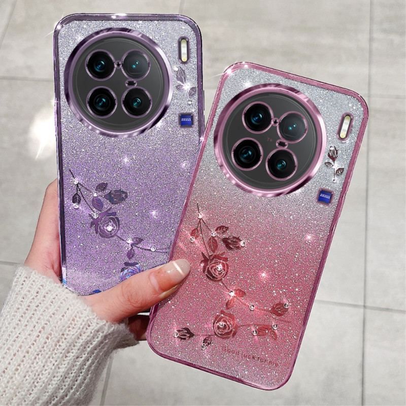 Coque Vivo X90 Pro Paillettes Roses