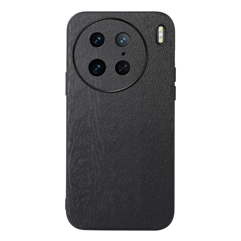 Coque Vivo X90 Pro Simili Cuir Effet Bois