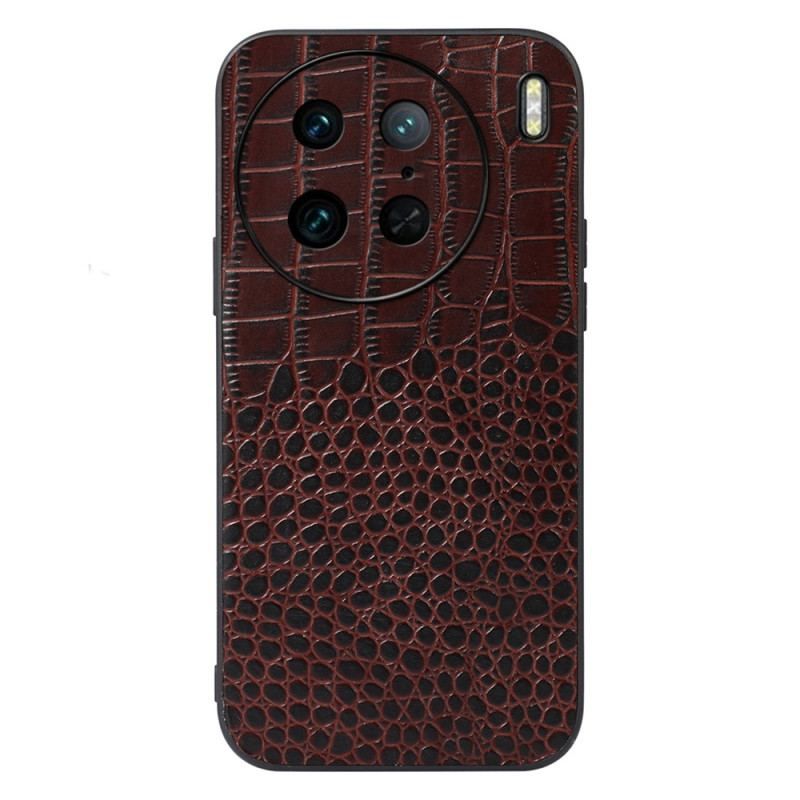 Coque Vivo X90 Pro Véritable Cuir Texture Crocodile