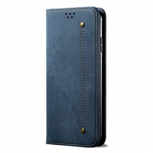 Flip Cover Vivo X90 Pro Tissu Jeans