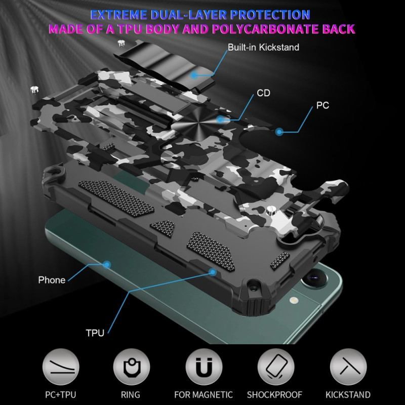 Coque Samsung Galaxy S23 Plus 5G Camouflage Support Amovible