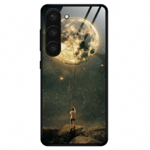 Coque Samsung Galaxy S23 Plus 5G Verre Trempé l'Homme à la Lune