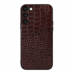 Coque Samsung Galaxy S23 Plus 5G Vrai Cuir Style Crocodile