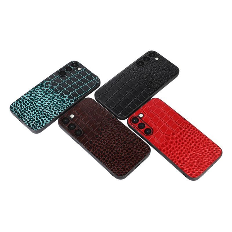 Coque Samsung Galaxy S23 Plus 5G Vrai Cuir Style Crocodile