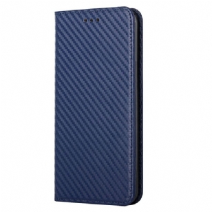 Flip Cover Samsung Galaxy S23 Plus 5G Style Fibre Carbone à Lanière