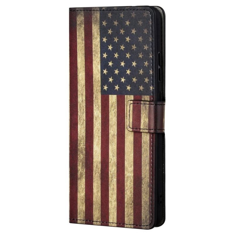 Housse Samsung Galaxy S23 Plus 5G Drapeau Américain Vintage