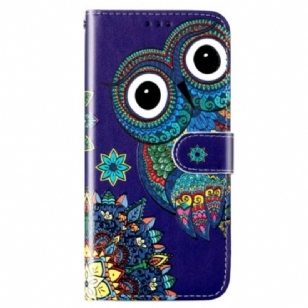 Housse Samsung Galaxy S23 Plus 5G Hibou à Lanière