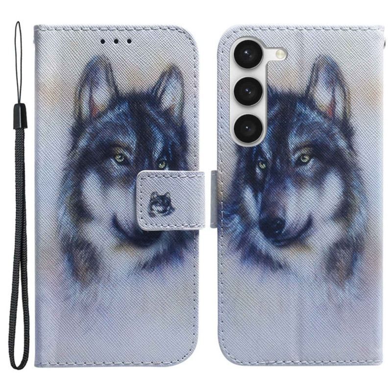 Housse Samsung Galaxy S23 Plus 5G Loup Aquarelle