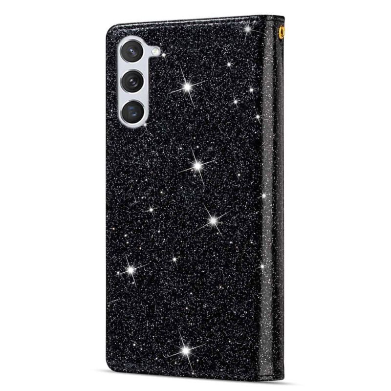 Housse Samsung Galaxy S23 Plus 5G Paillettes Portefeuille