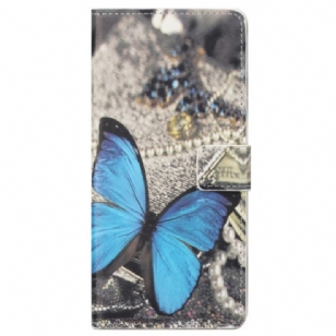 Housse Samsung Galaxy S23 Plus 5G Papillon Bleu