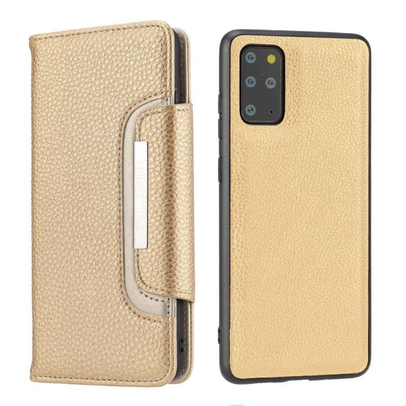 Housse et coque 2 en 1 effet cuir grainé pour Samsung Galaxy S20 Plus