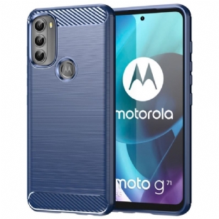 Coque Moto G71 5G Fibre Carbone Brossée