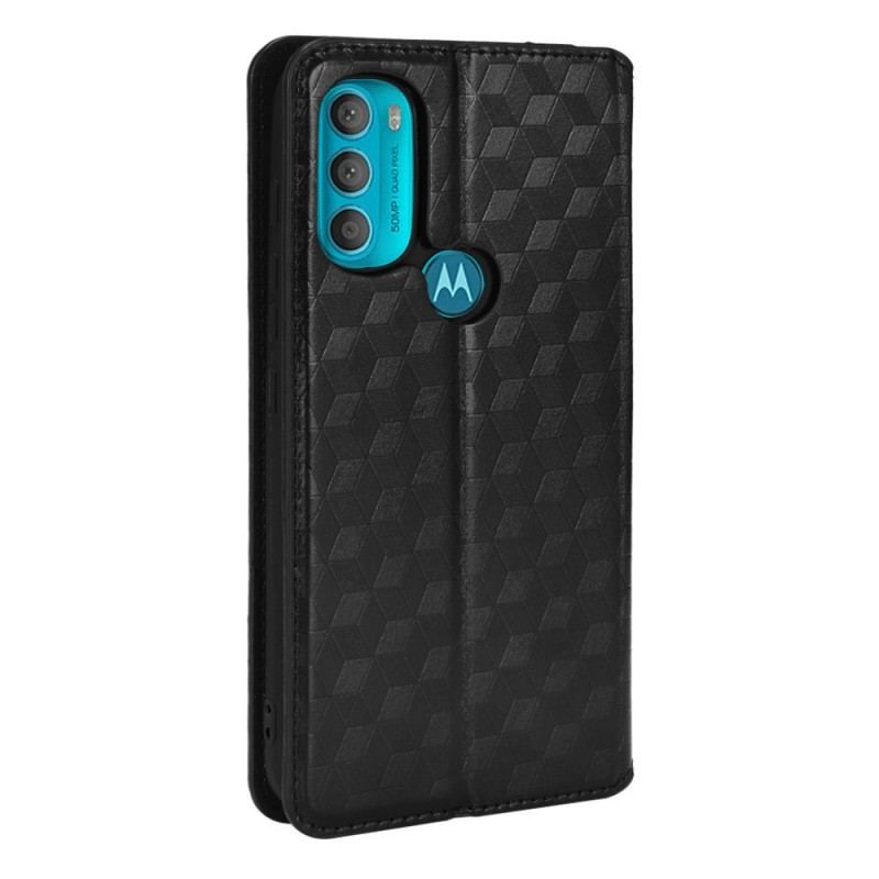 Flip Cover Moto G71 5G Effet Cuir Diamant