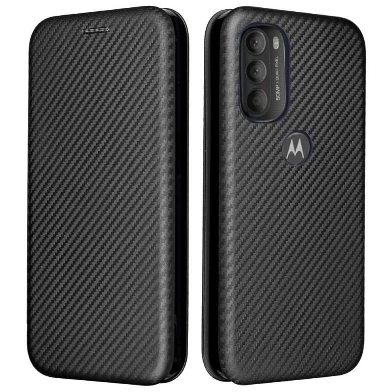 Flip Cover Moto G71 5G Silicone Carbone Coloré