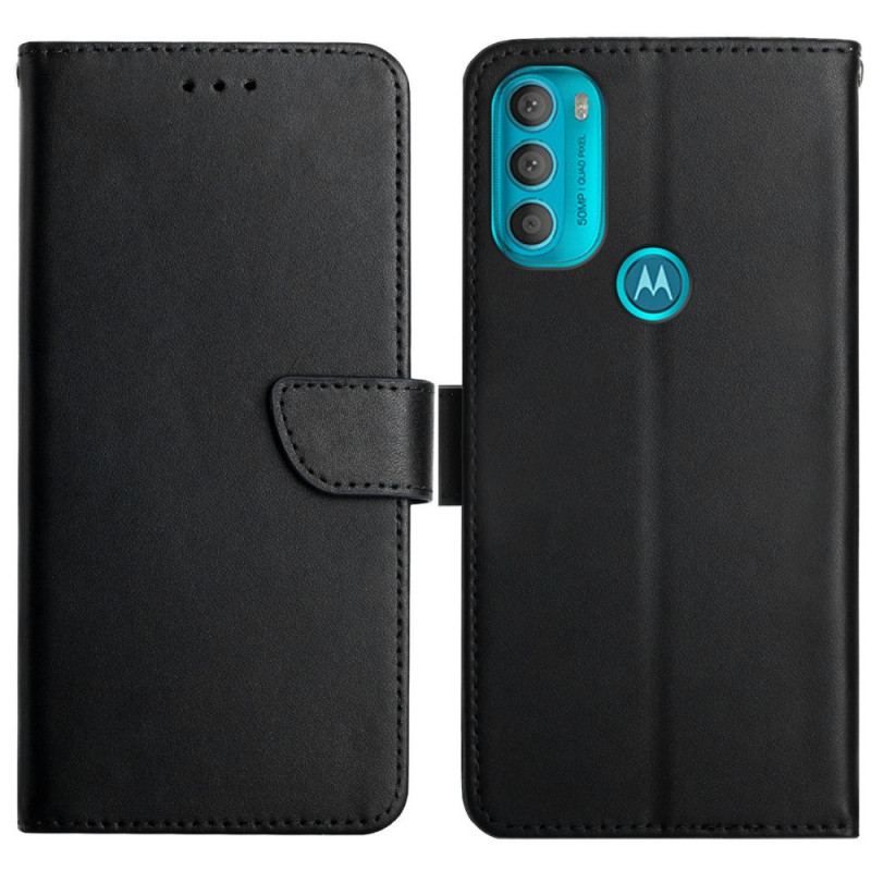 Housse Moto G71 5G Cuir Nappa Véritable