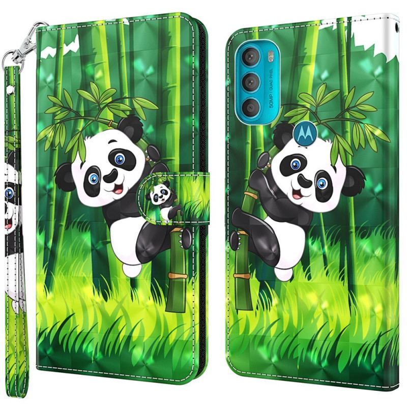 Housse Moto G71 5G Panda et Bambou