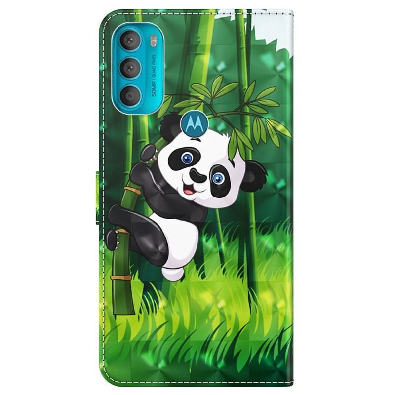 Housse Moto G71 5G Panda et Bambou