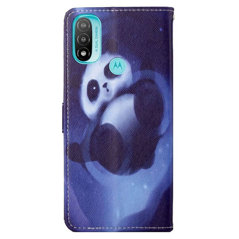 Housse Moto G71 5G Panda Space à Lanière