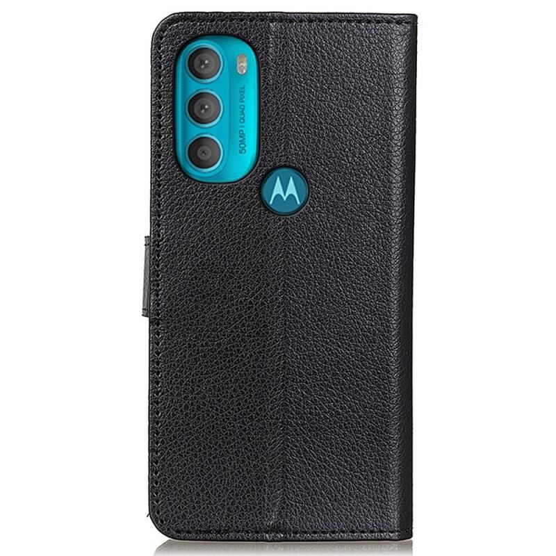 Housse Moto G71 5G Traditionnellement Litchi