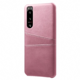 Coque Sony Xperia 5 IV Effet Cuir Porte-Cartes