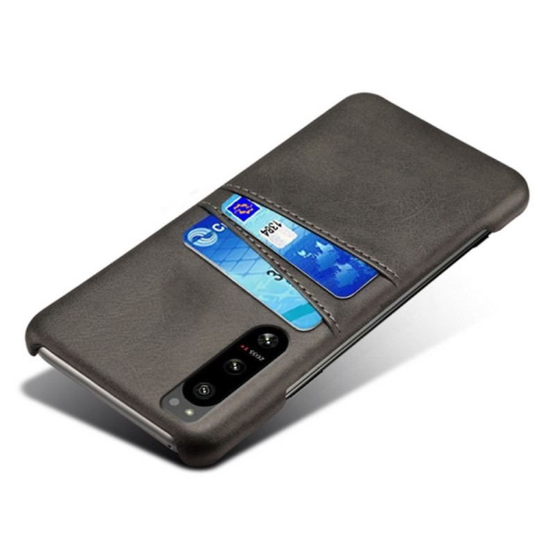 Coque Sony Xperia 5 IV Effet Cuir Porte-Cartes