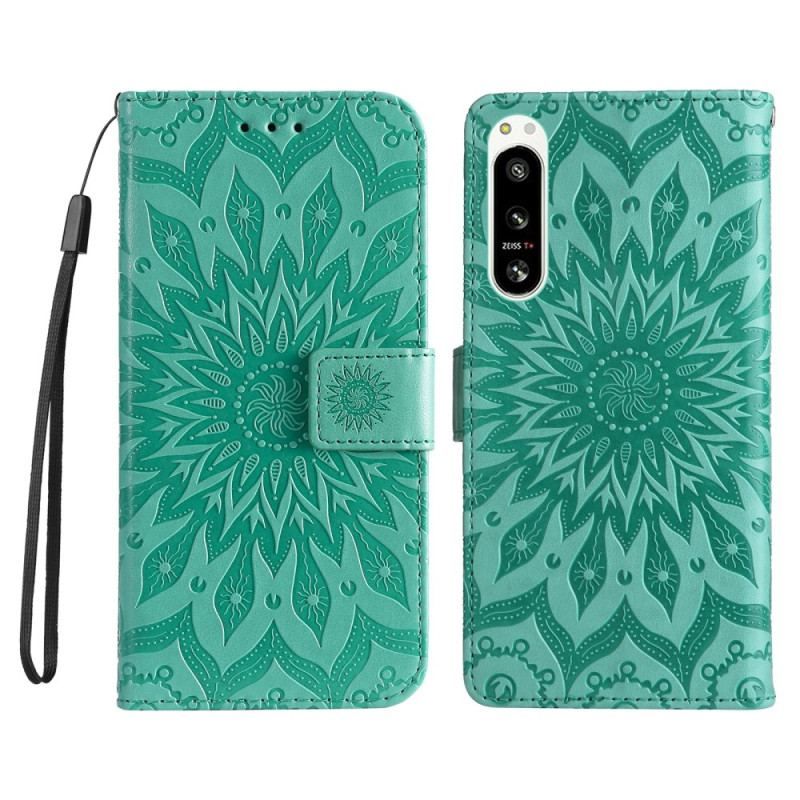 Housse Sony Xperia 5 IV Mandala Soleil avec Lanière