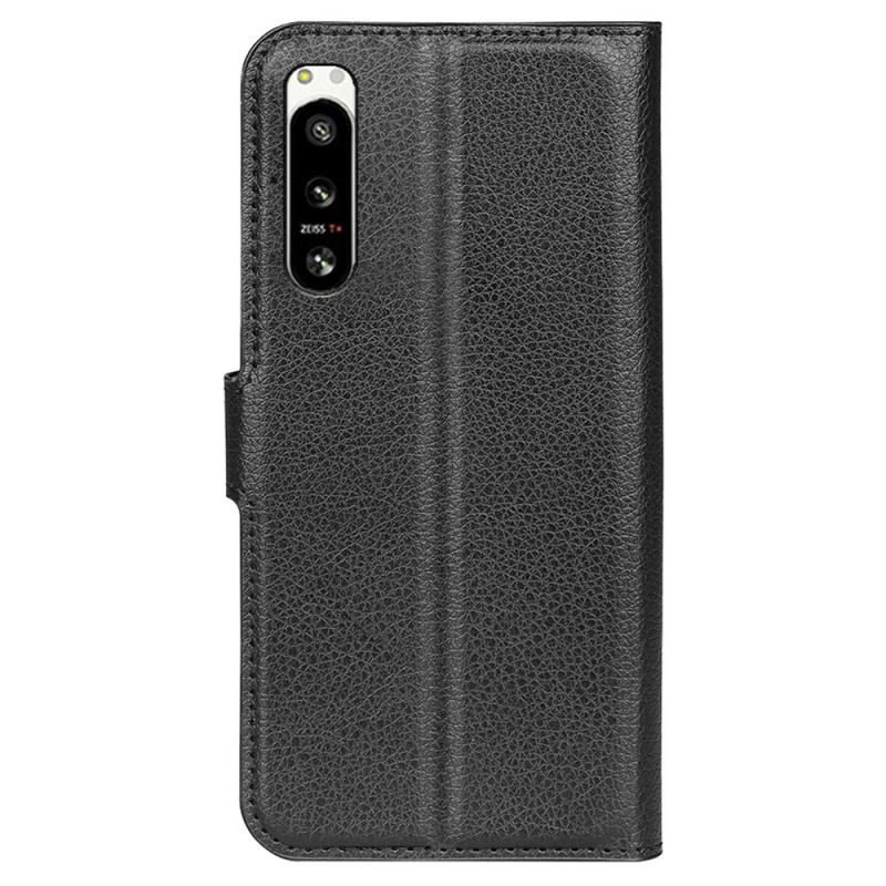 Housse Sony Xperia 5 IV Simili Cuir Litchi Classique