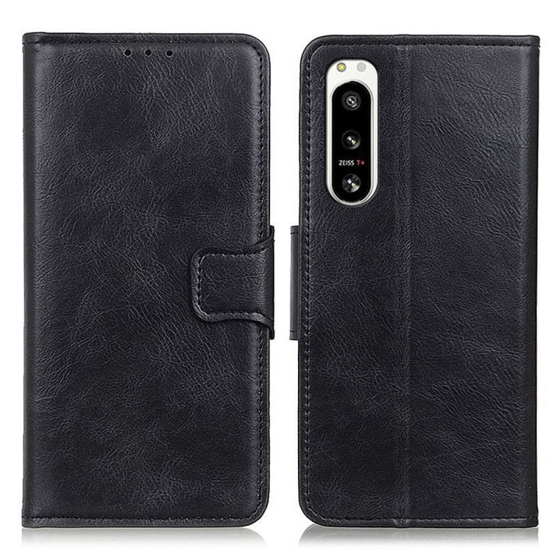 Housse Sony Xperia 5 IV Style Cuir Fermoir Réversible