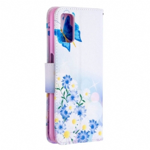 Étui Oppo A72 papillon et marguerites