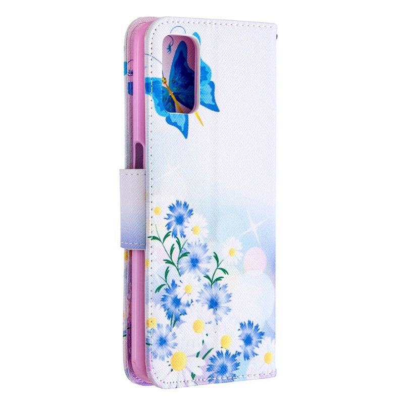 Étui Oppo A72 papillon et marguerites