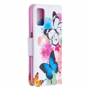 Étui Oppo A72 papillons et fleurs colorées