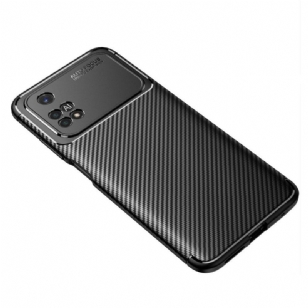 Coque Poco M4 Pro 4G style fibre de carbone