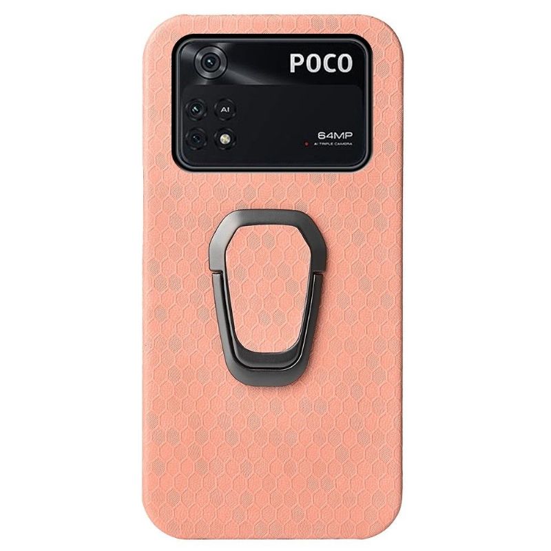 Coque Poco M4 Pro design nid d'abeille fonction support