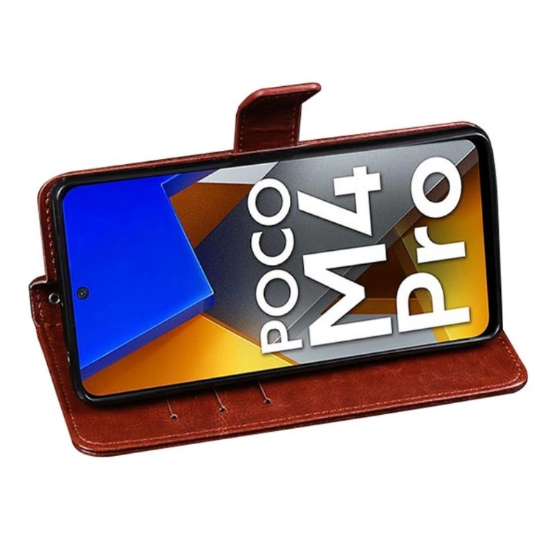 Housse Poco M4 Pro 4G IDEWEI Folio Effet Cuir