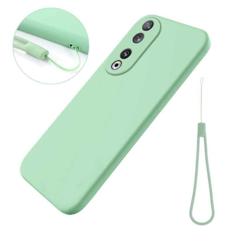 Coque Honor 90 Silicone Liquide avec Lanière