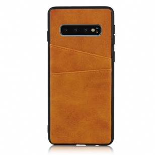 Coque Samsung Galaxy S10 Plus Effet Cuir Porte Cartes