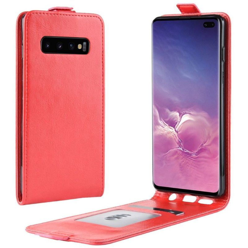 Étui Samsung Galaxy S10 Plus simili cuir avec rabat verticale