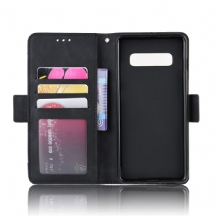 Housse Samsung Galaxy S10 Plus effet cuir + porte cartes