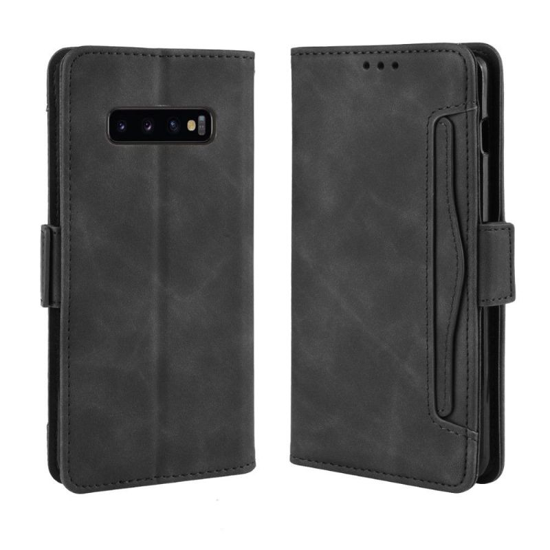 Housse Samsung Galaxy S10 Plus effet cuir + porte cartes