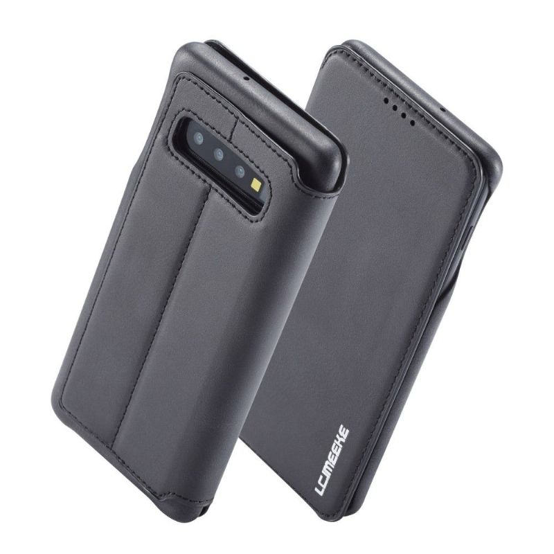 Samsung Galaxy S10 Plus - Coque avec rabat simili cuir